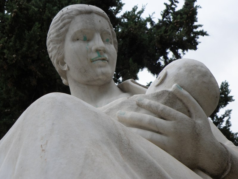 urbantraveltales, Athens Greece, statue of mother, Elena's 