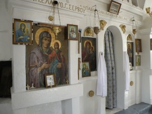 urbantraveltales, restoration Byzantine mural Greece Cyclades Kea