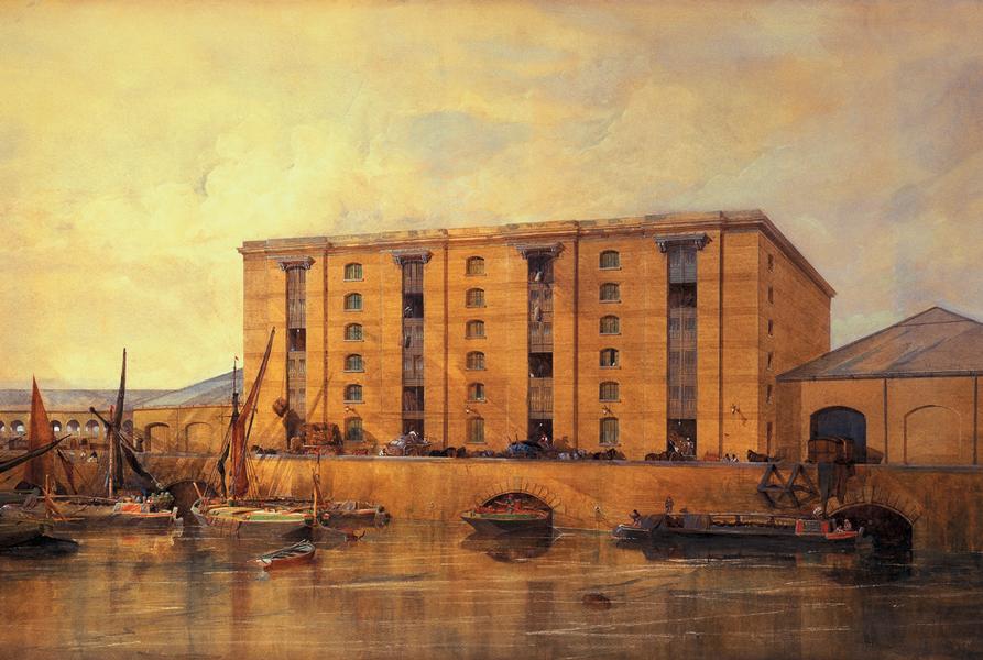 urban travel tales, Secret London, Granary Basin, painting by Lewis Cubitt